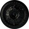 Ekena Millwork Oslo Ceiling Medallion (Fits Canopies up to 7 5/8"), Hand-Painted Black Pearl, 38 3/8"OD x 2 7/8"P CM38OSBPS - alternate 1